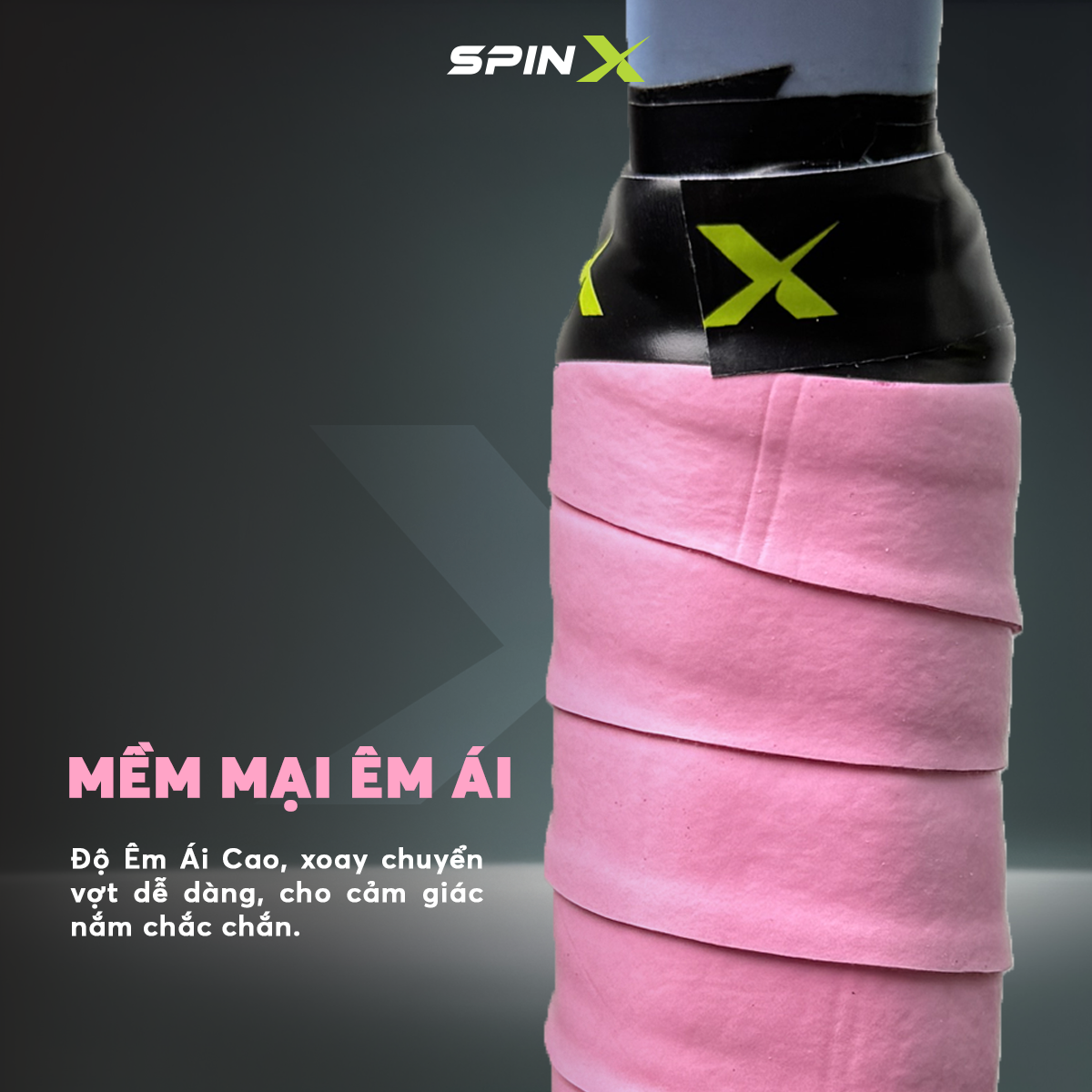 Quấn Cán Vợt Pickleball/Cầu Lông SpinX Dual Grip Chính Hãng -- Bám Chắc, Hút Mồ Hôi, Êm Tay - Bền - Mỏng Nhẹ